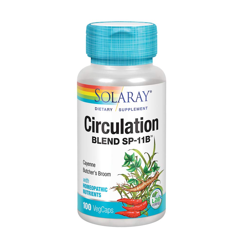 SOLARAY Circulation Blend SP-11B bottle shown, supporting daily circulatory comfort.