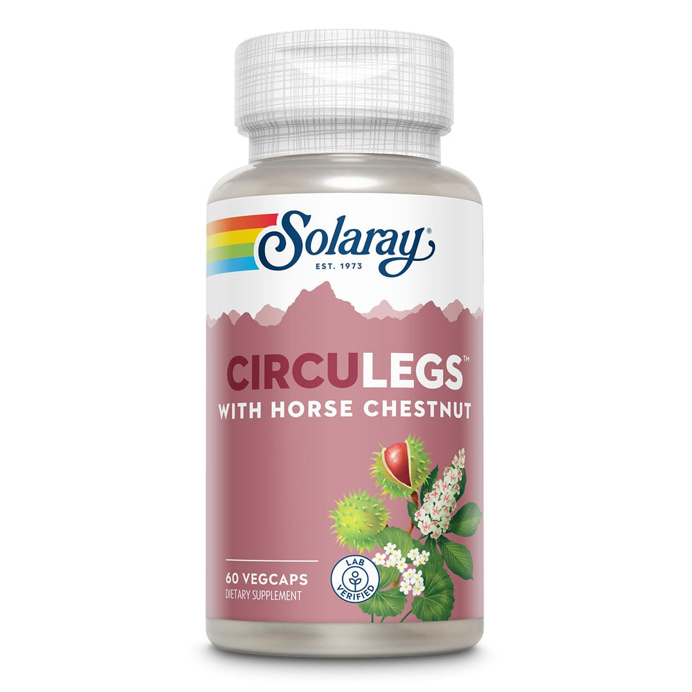 SOLARAY Circulegs bottle front—daily wellness support.