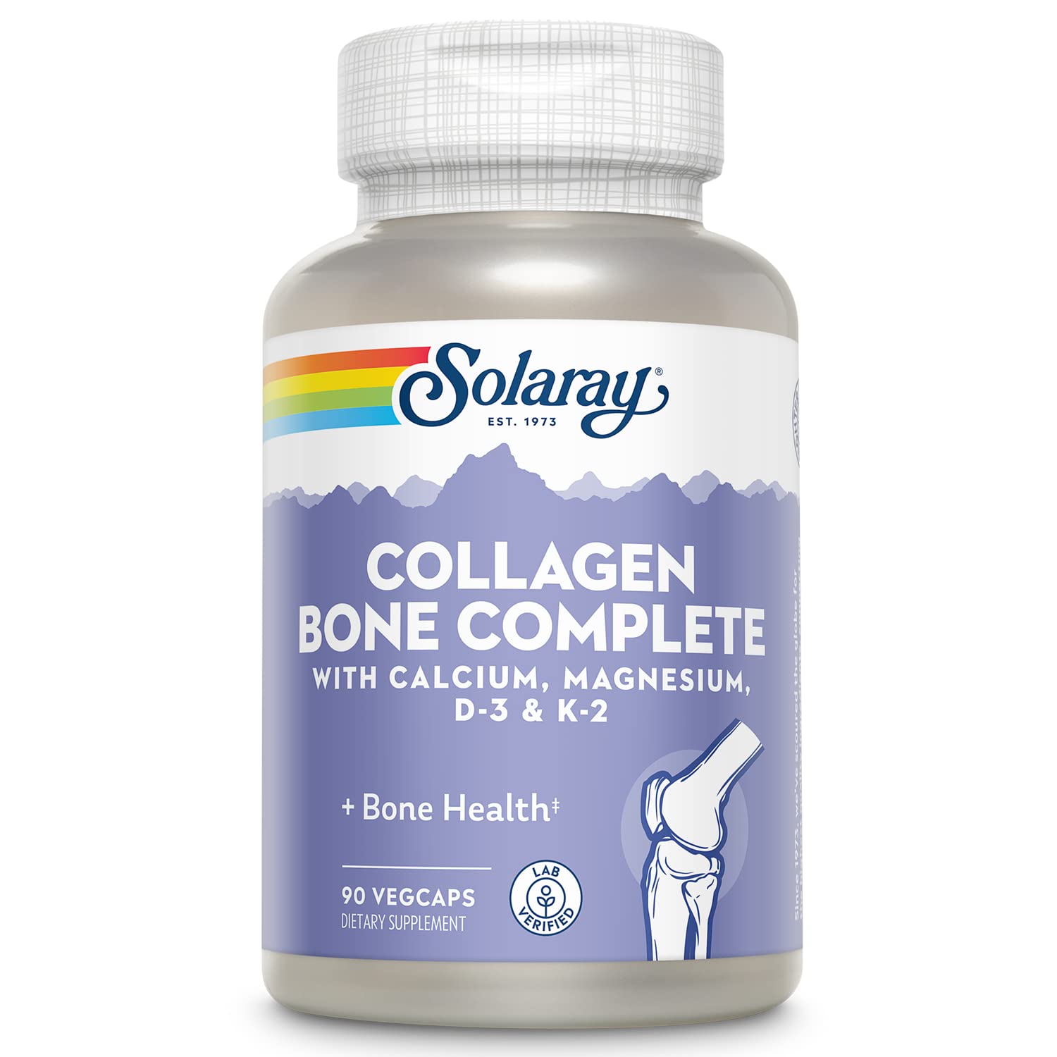 Solaray Collagen Bone Complete bottle shown for convenient bone support in daily routine