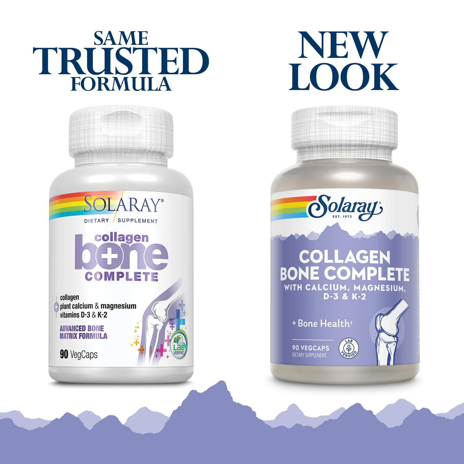 Solaray Collagen Bone Complete capsules ready for daily use and bone health