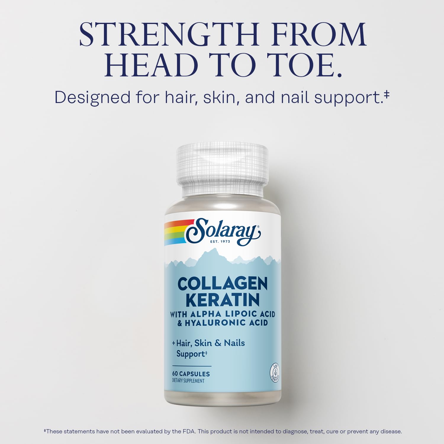 SOLARAY supplements Vitamin C, zinc, and copper to support collagen synthesis.