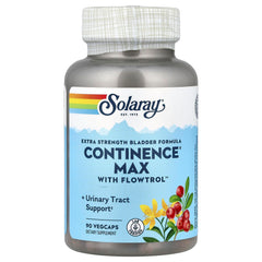 SOLARAY Continence Max Flowtrol bottle front with Veg Cap for easy daily use.