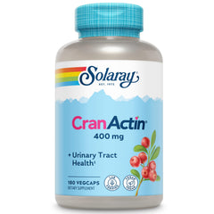 Solaray Cranactin Cranberry AF Extract capsules bottle supports urinary tract health.