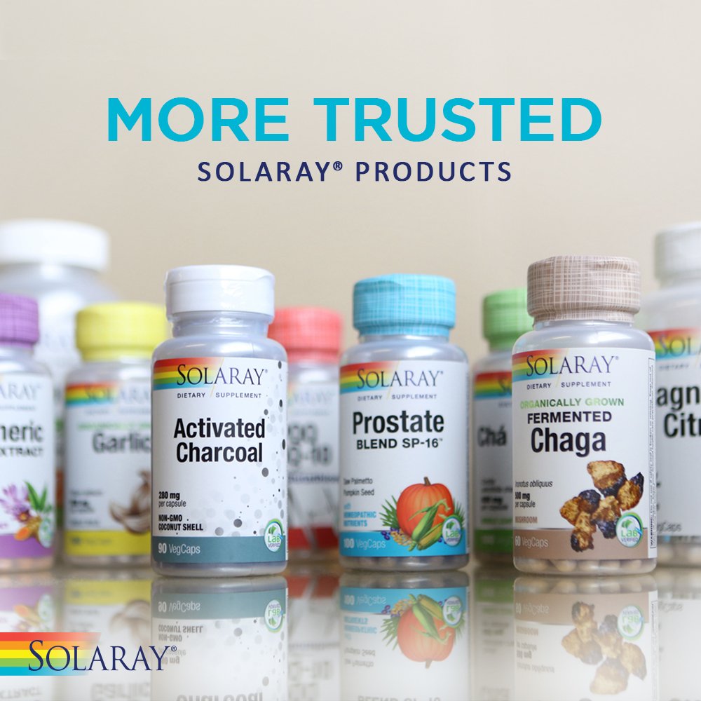 SOLARAY bottle in a daily wellness routine setting