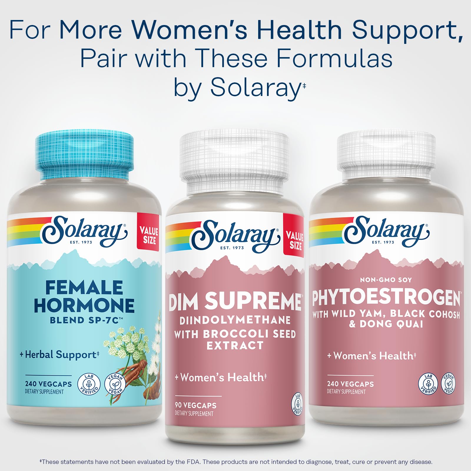 SOLARAY DIM Supreme midlife wellness concept with balanced lifestyle imagery.