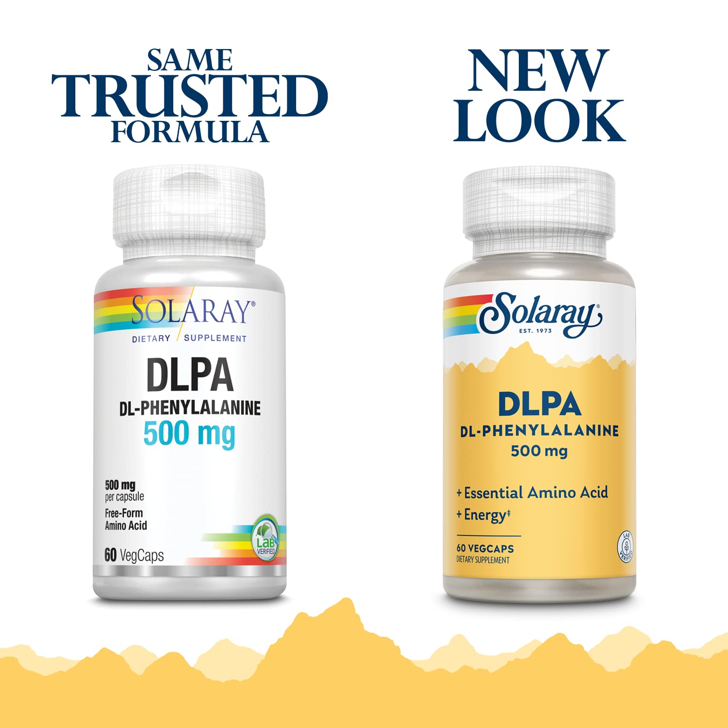 SOLARAY DL-Phenylalanine capsules close-up supports nervous system health