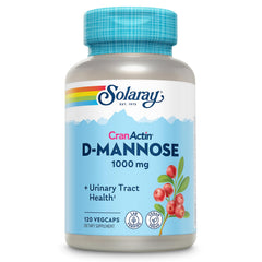 SOLARAY D-Mannose capsules close-up for daily urinary wellness support.
