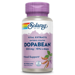 SOLARAY Dopabean 333mg velvet bean seed extract bottle for daily wellness