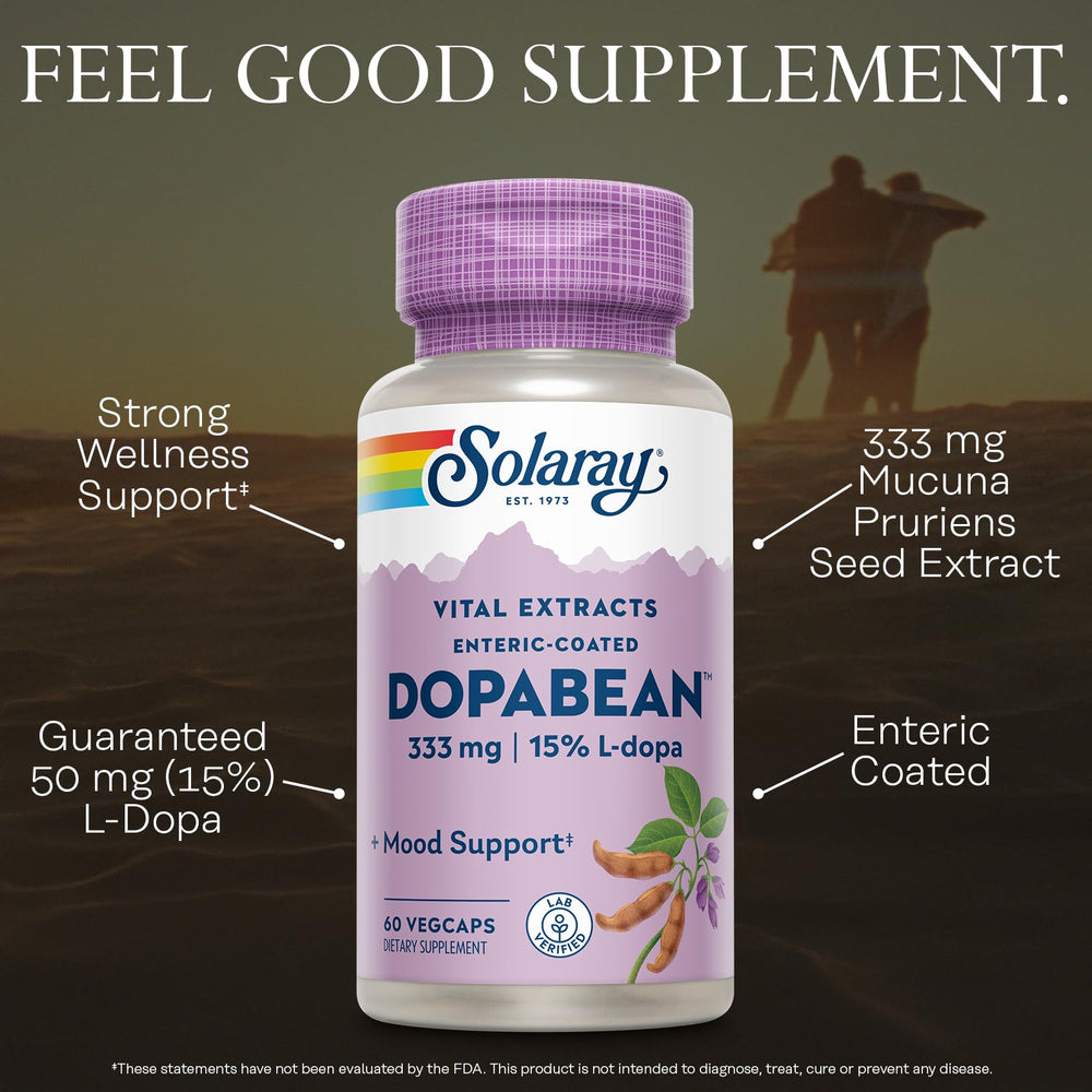 SOLARAY Dopabean with alpha-galactosidase supports carbohydrate digestion