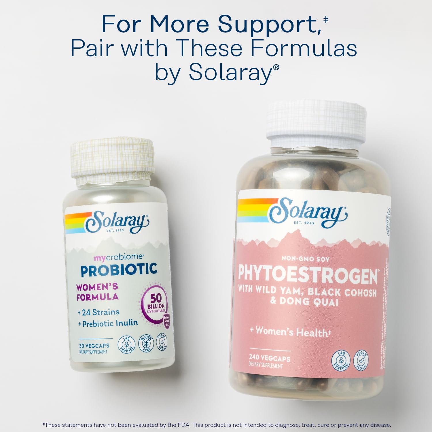 Eco-friendly PCR bottle packaging used by SOLARAY