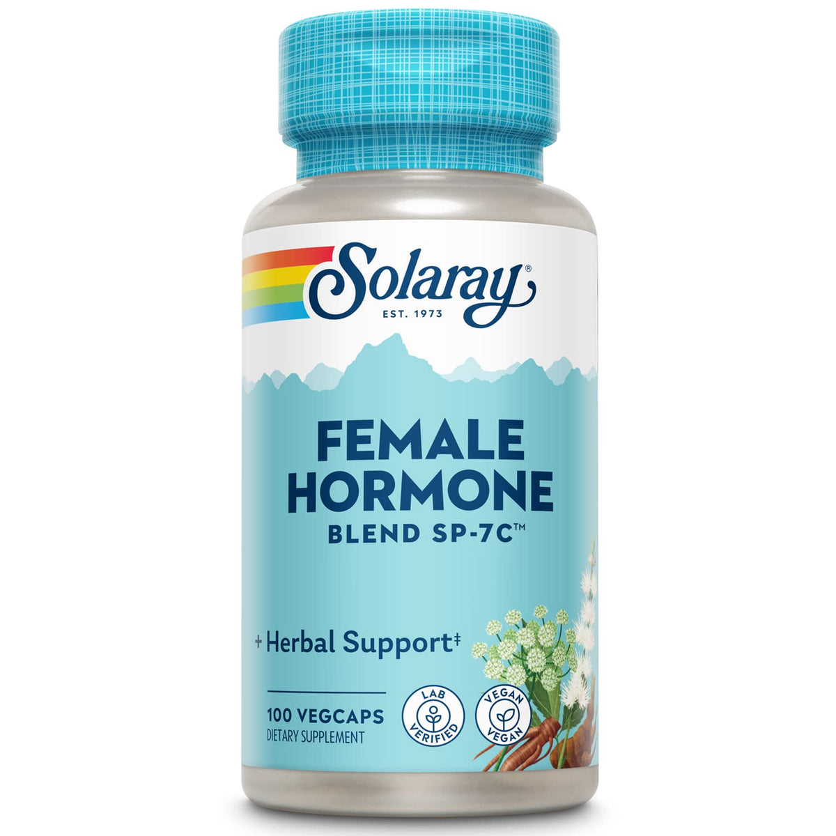 SOLARAY SP-7C bottle with herbal capsules for daily balance support