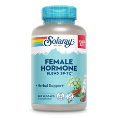 Solaray SP-7C bottle with vegan capsules for daily hormonal balance.