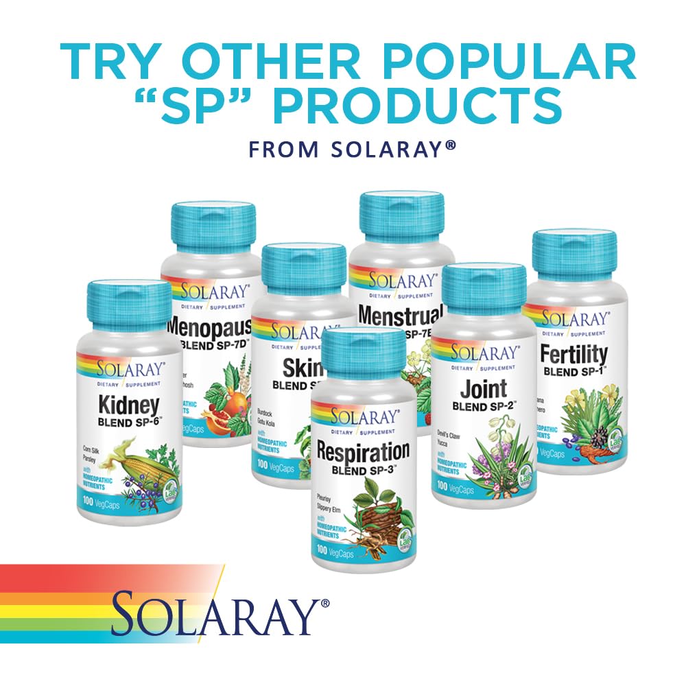 Boxed SOLARAY SP-7C on shelf suggests premium herbal support option