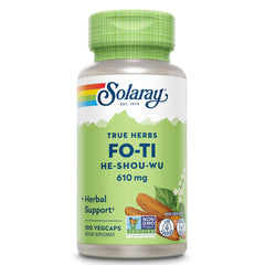 SOLARAY Fo-Ti 610mg capsules in bottle for daily herbal support