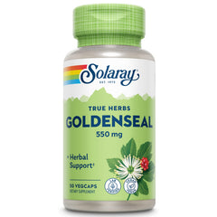 SOLARAY Goldenseal root capsules bottle for daily wellness support.