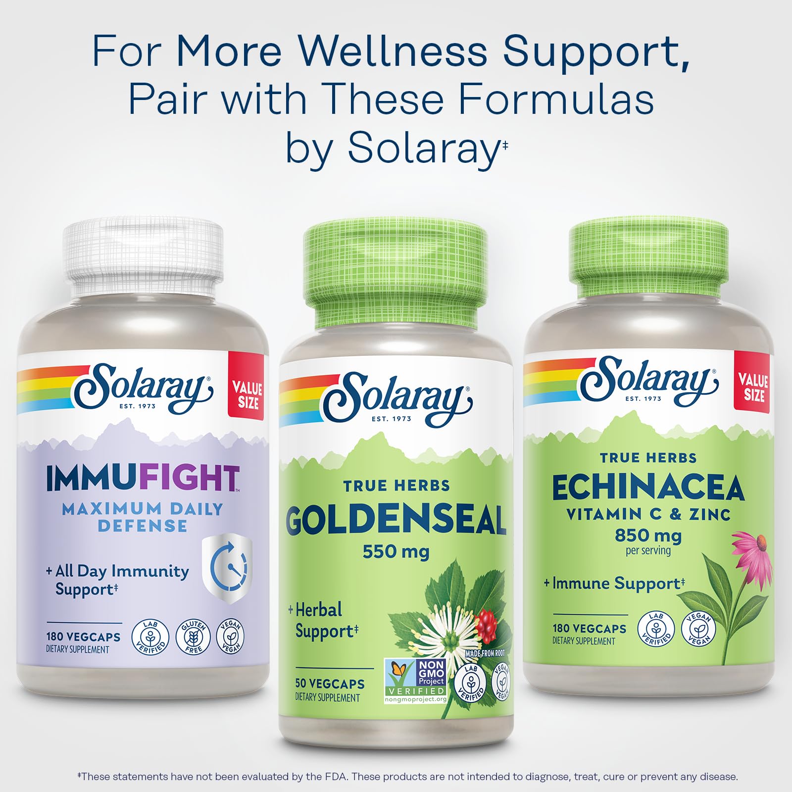 SOLARAY Goldenseal product shot highlights lab-verified quality.