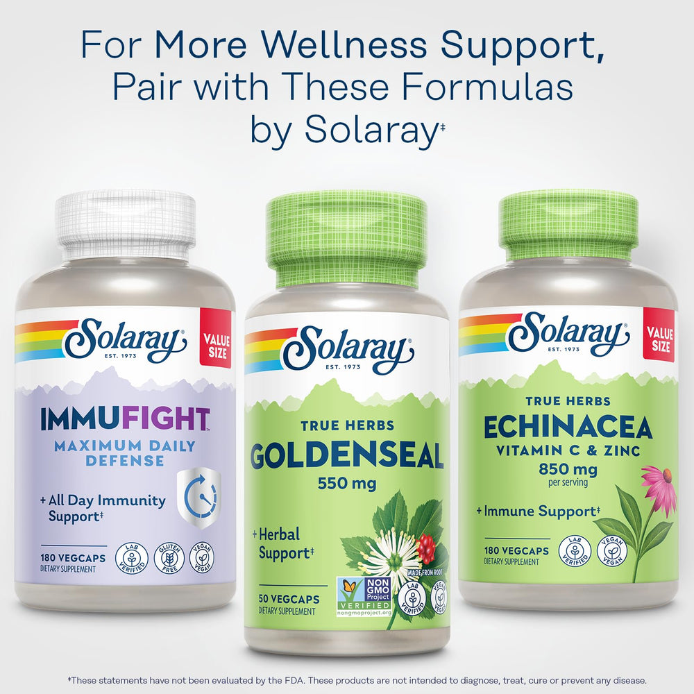 SOLARAY Goldenseal product shot highlights lab-verified quality.