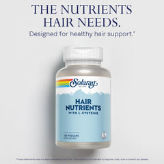SOLARAY Hair Nutrients label confirms lab verification and quality