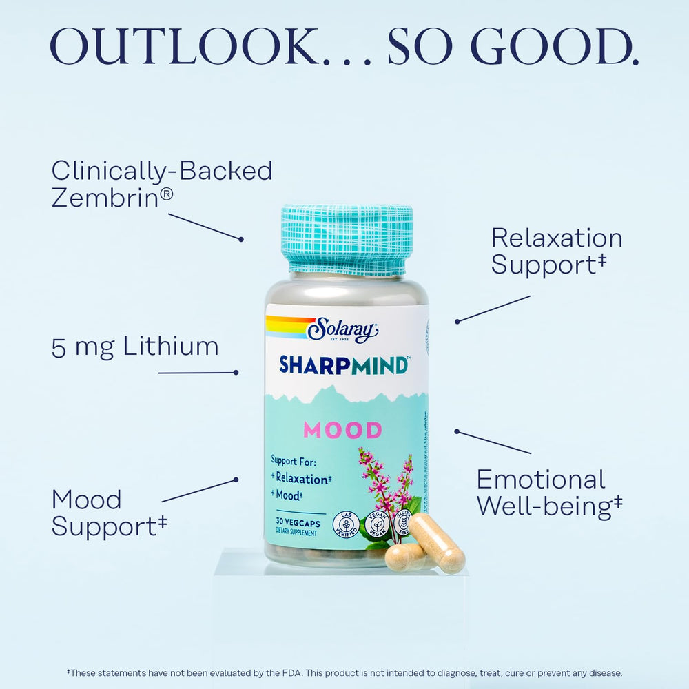 SOLARAY Holy Basil 200mg capsule for natural mood support.