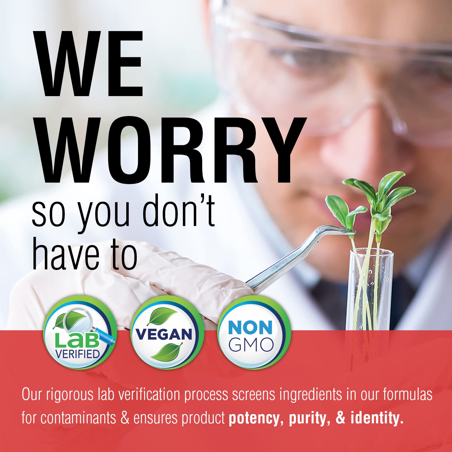 SOLARAY L Lysine lab-testing scene conveys GMP quality assurance