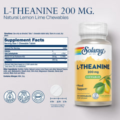Solaray L-Theanine chew closeup showing soft texture for easy daily use.