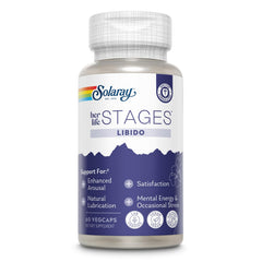 SOLARAY Libido her Life Stages bottle front highlighting arousal support and natural lubrication.