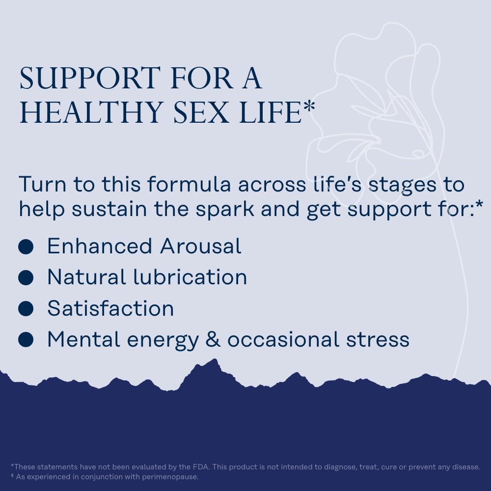 SOLARAY Libido her Life Stages capsules close-up illustrating hormone-free, plant-based formulation.