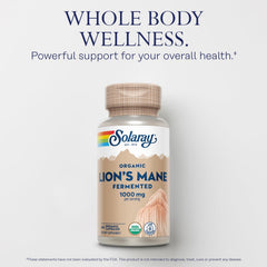 SOLARAY Lions Mane capsules arranged for daily use