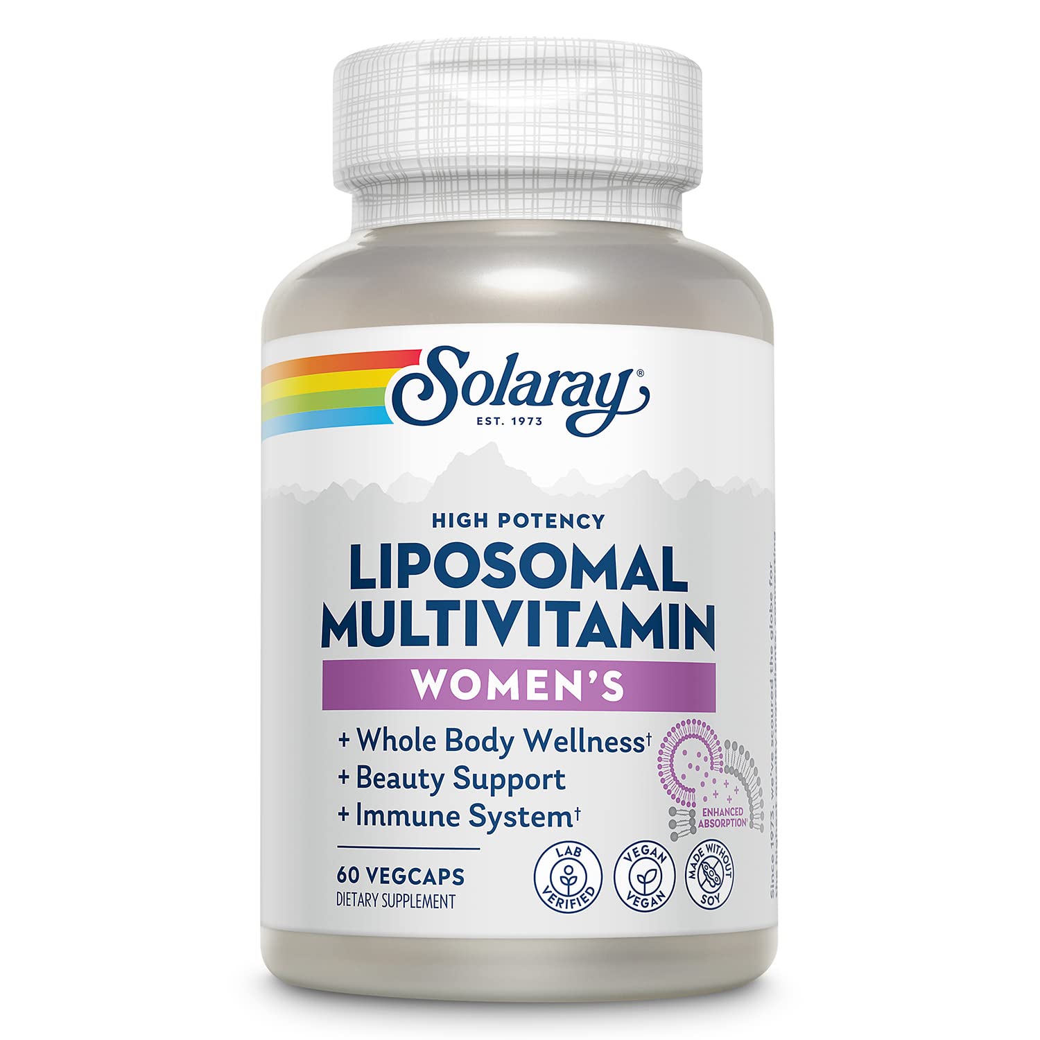 SOLARAY Liposomal Multivitamin for Women bottle for daily wellness support