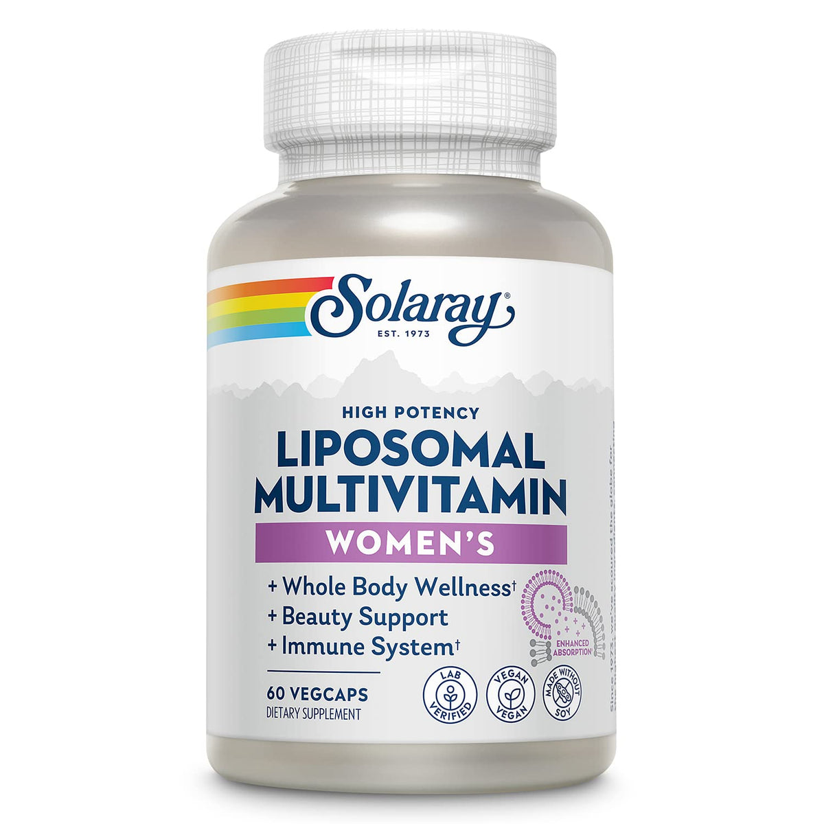 SOLARAY Liposomal Multivitamin for Women bottle for daily wellness support