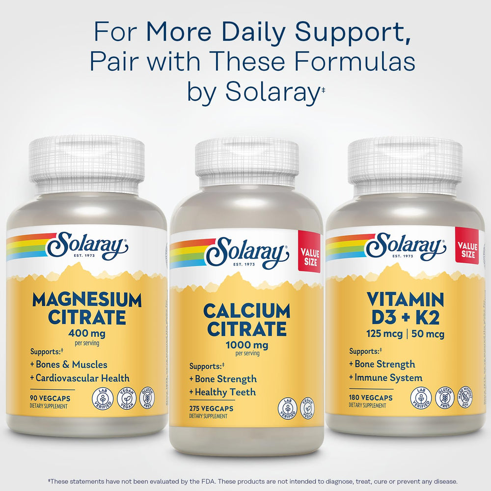 SOLARAY Magnesium Citrate 400mg glass of water - simple daily ritual for balance.