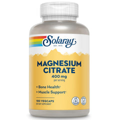 SOLARAY Magnesium Citrate capsules bottle pour supports daily vitality