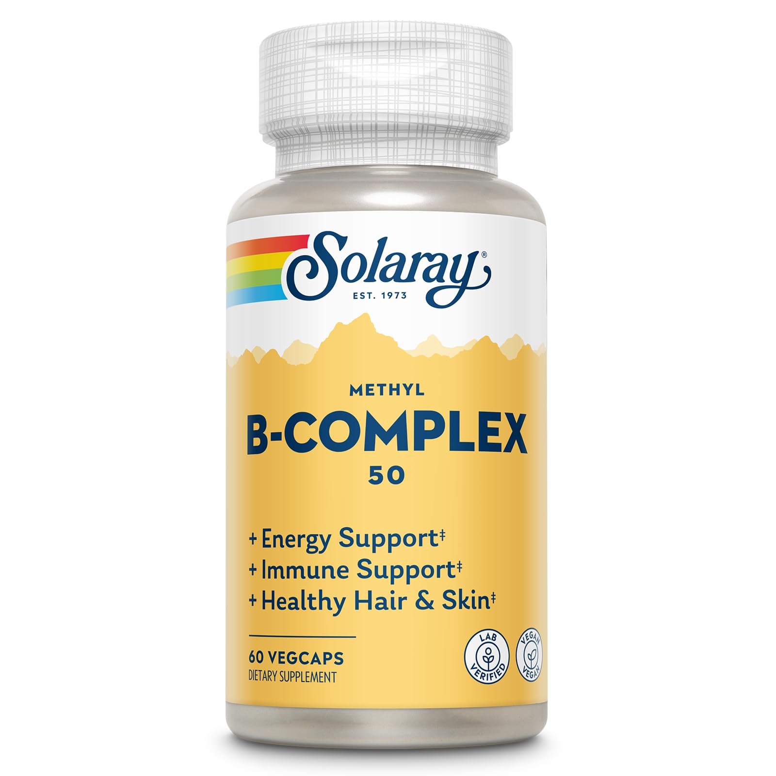 SOLARAY Methyl B Complex bottle with capsules for daily energy support.