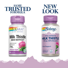 SOLARAY milk thistle capsules ready for a daily wellness routine