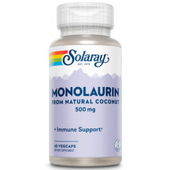 SOLARAY Monolaurin 500mg capsule for daily nutritive support.
