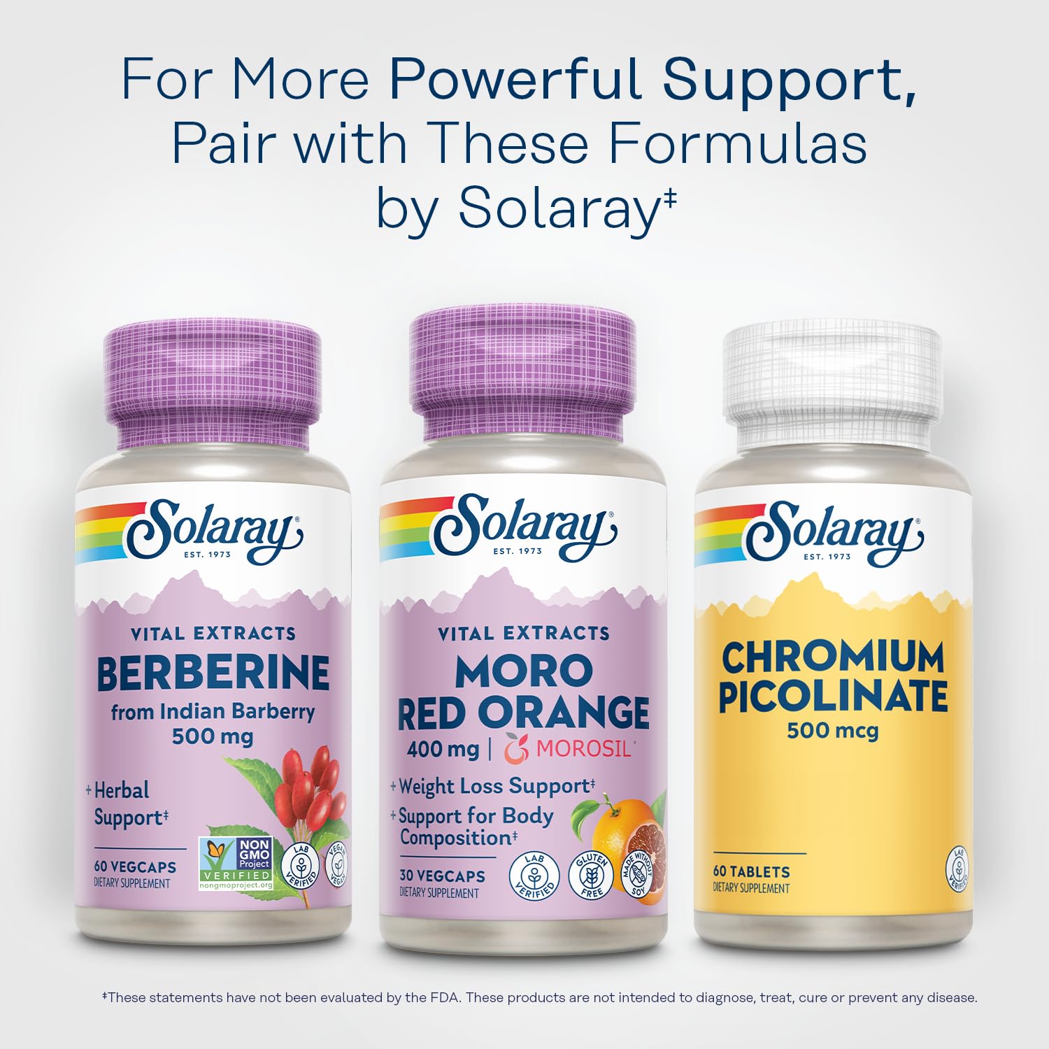 SOLARAY Moro Red Orange guarantee seal communicates a 60-day refund policy