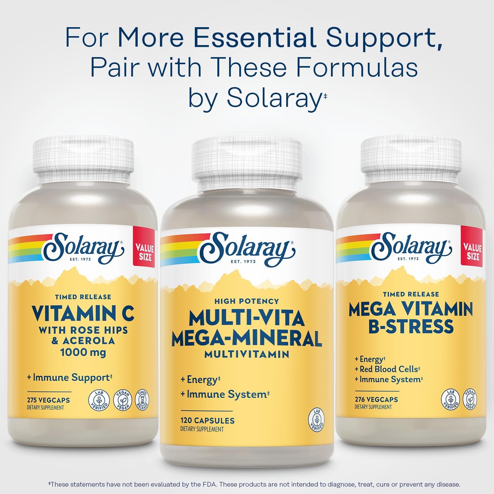 SOLARAY Multi‑Vita eco packaging emphasizing recycled materials