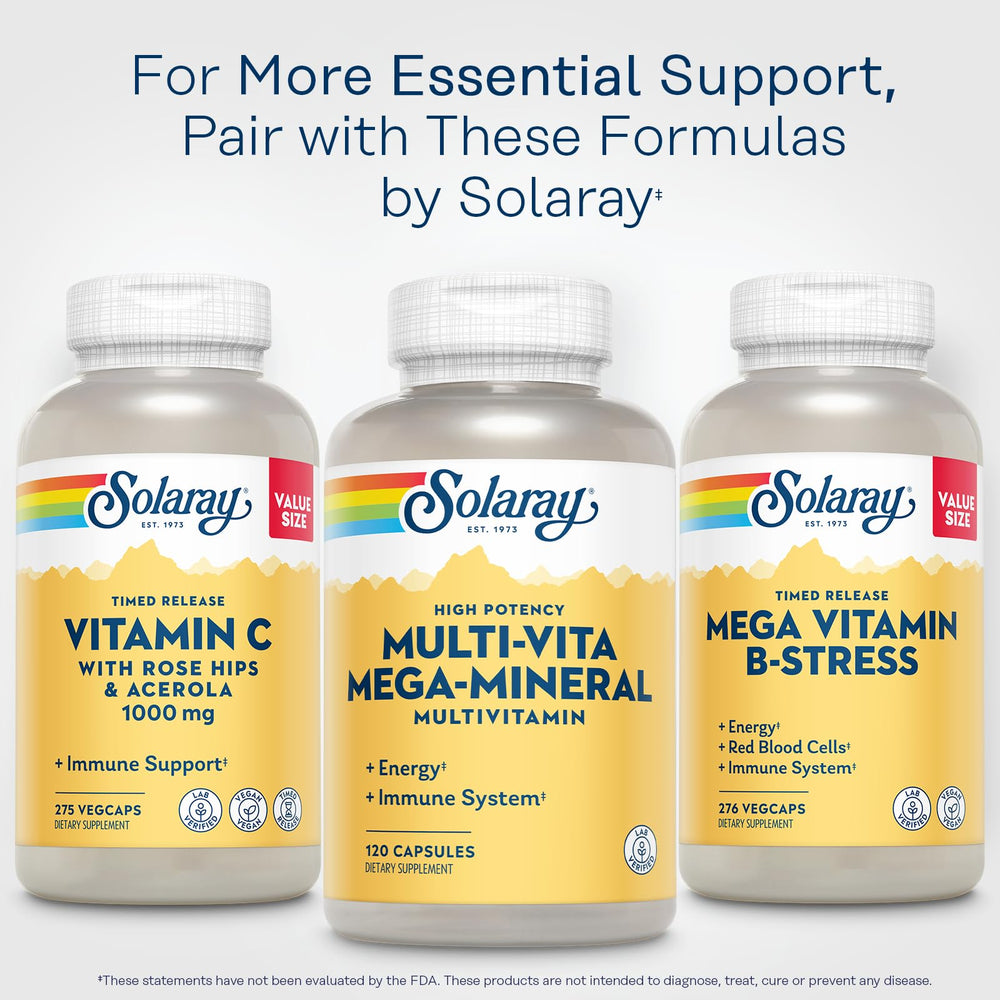 SOLARAY Multi‑Vita eco packaging emphasizing recycled materials