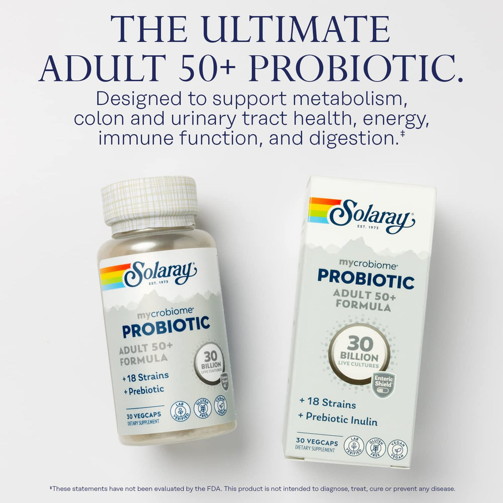 SOLARAY Mycrobiome capsules in a daily-use scene.