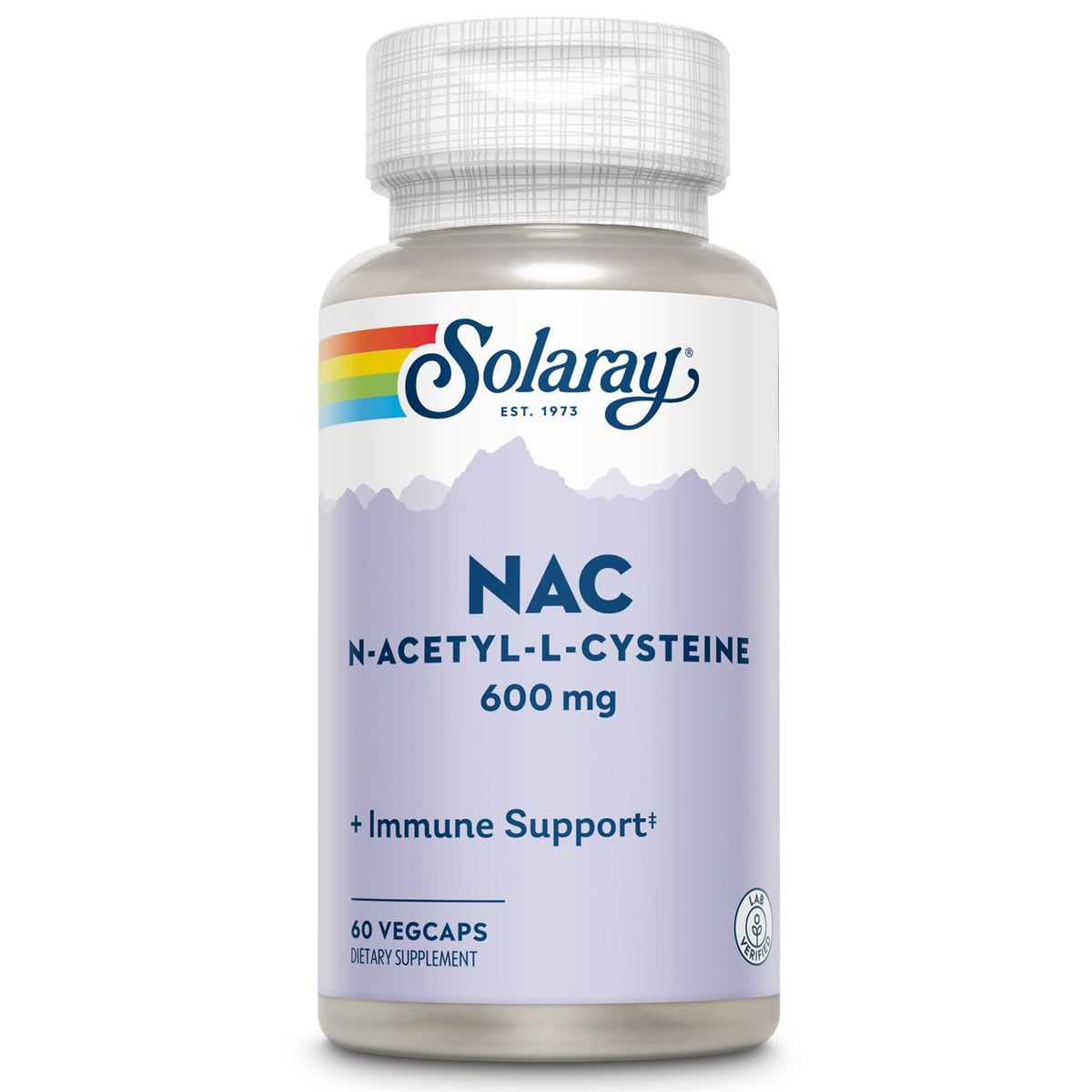 SOLARAY NAC bottle 600 mg for daily antioxidant support.