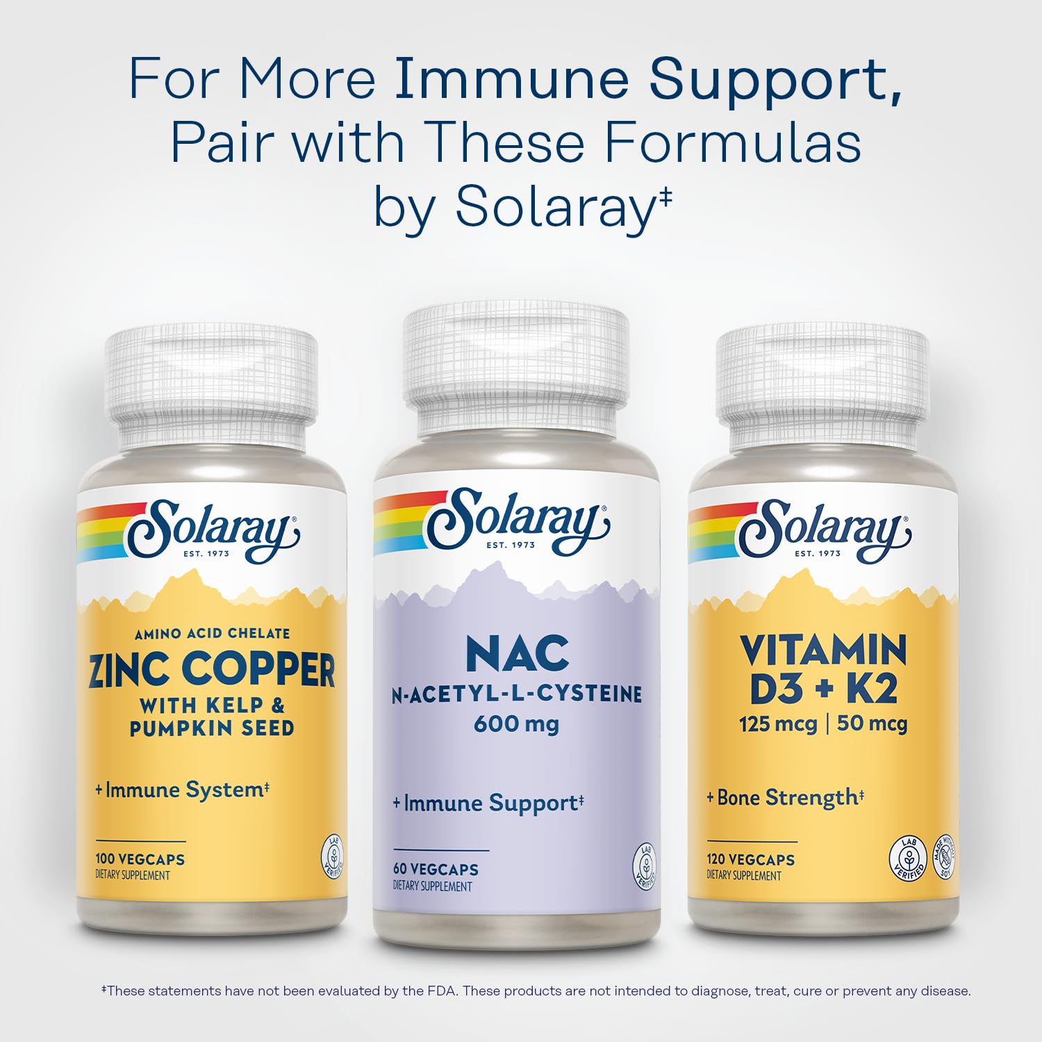 SOLARAY NAC bottle on shelf, a daily wellness option.