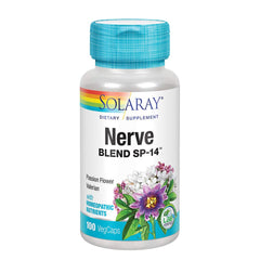 SOLARAY Nerve Blend SP-14 bottle-front signaling calm and relaxation.