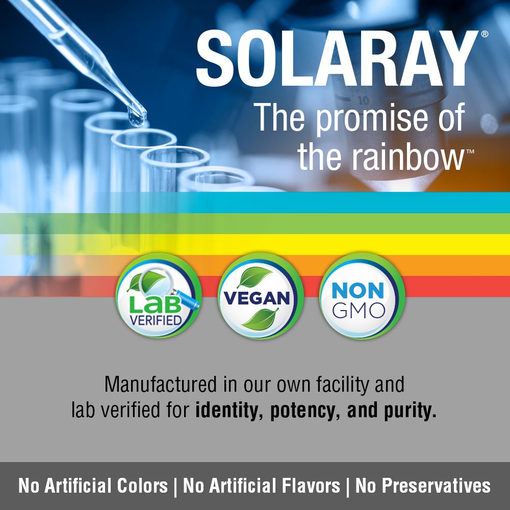 SOLARAY non-GMO vegan seal on bottle
