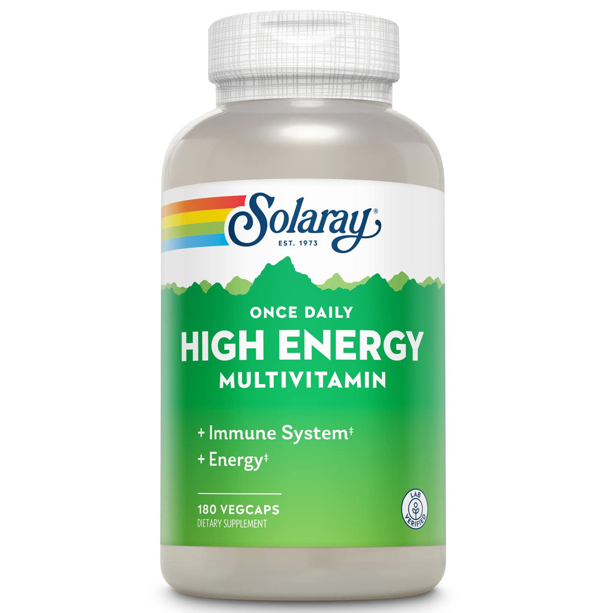 SOLARAY Once Daily High Energy Multivitamin bottle front for daily energy support