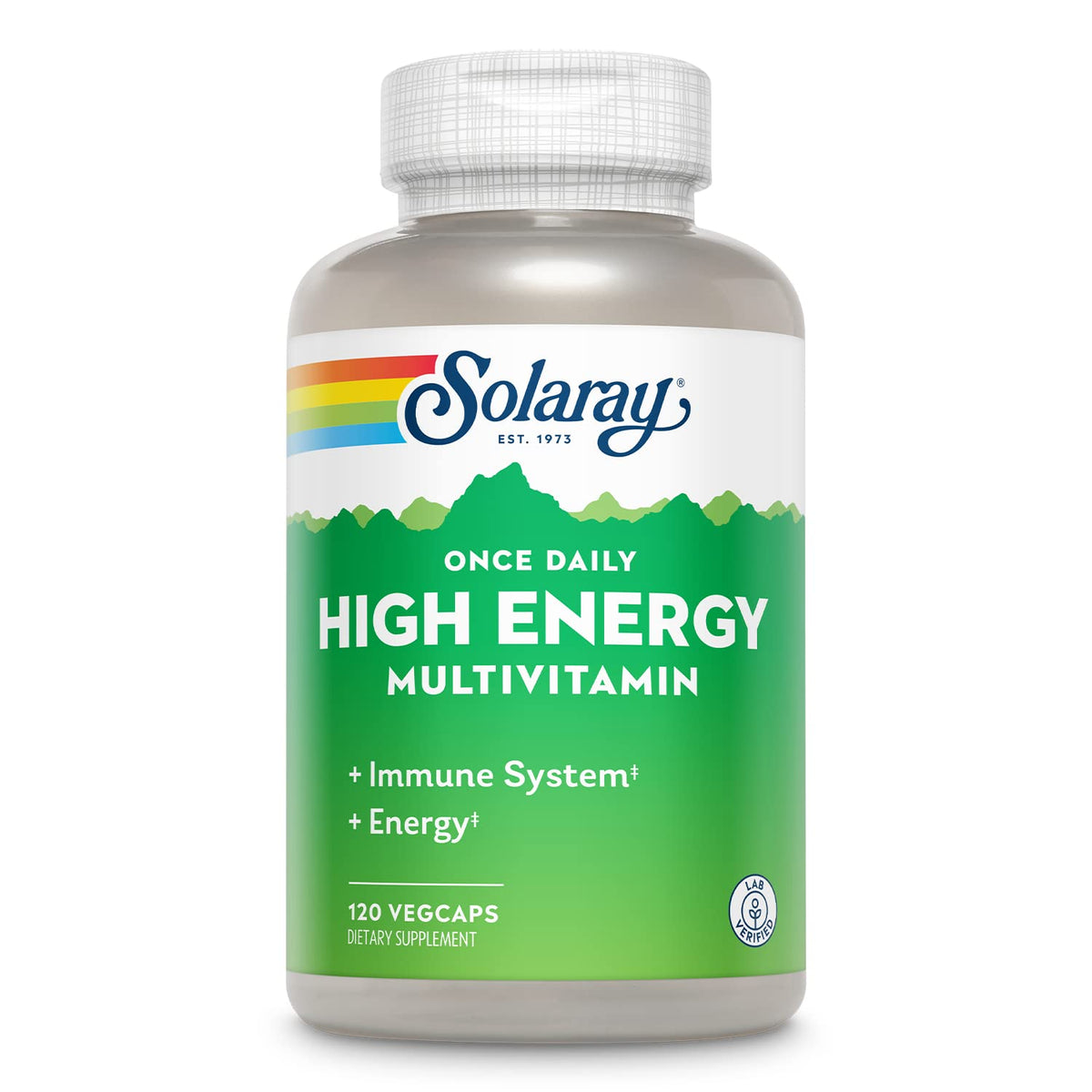 Solaray Once Daily High Energy Multivitamin bottle front for daily energy support