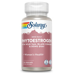 SOLARAY Once Daily Phytoestrogen bottle front view for menopause support