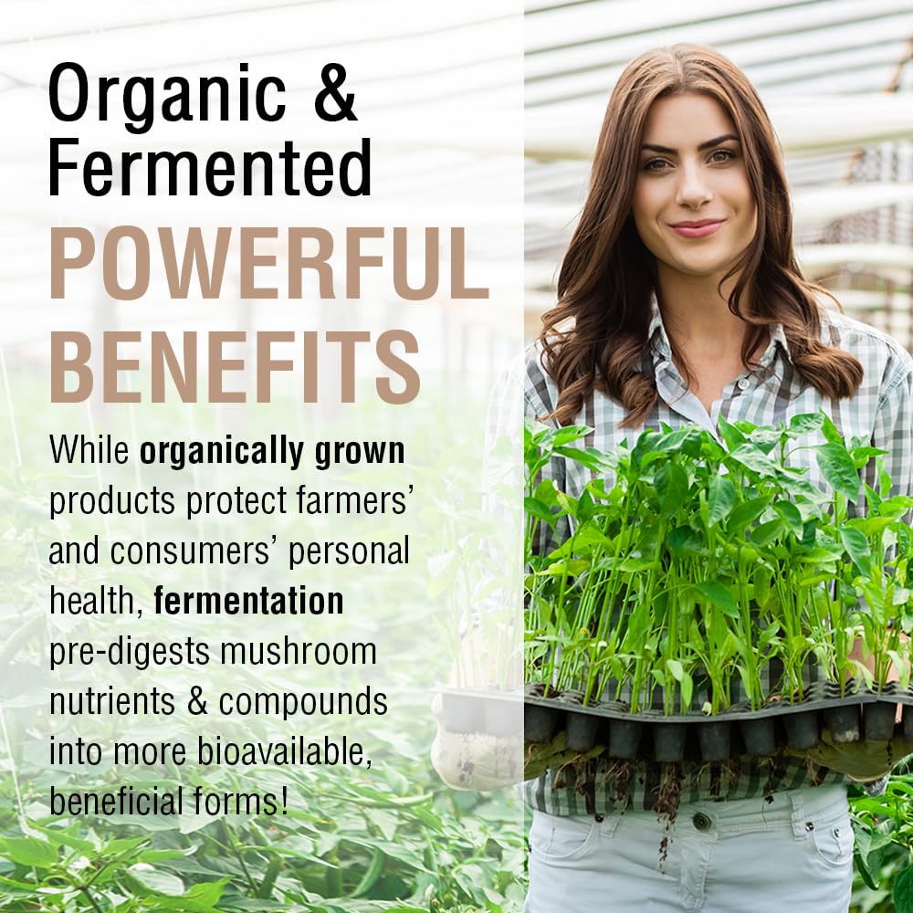 Organic farming label underscores sustainable sourcing.