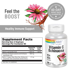 SOLARAY packaging label displays Non-GMO and vegan potency for trust.