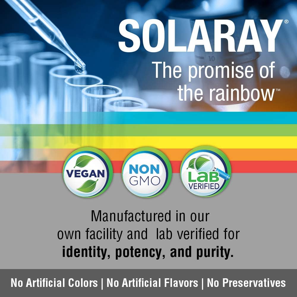 SOLARAY Tart Cherry packaging made from post-consumer recycled resin
