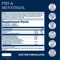 Solaray PMS vitex-chasteberry ingredient highlights potential mood balance.